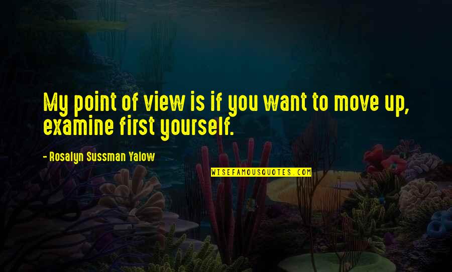 Culterra Quotes By Rosalyn Sussman Yalow: My point of view is if you want Culterra Quotes By Rosalyn Sussman Yalow: My point of view is if you want
