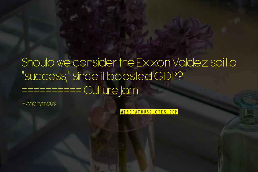 Culture Of Success Quotes By Anonymous: Should we consider the Exxon Valdez spill a