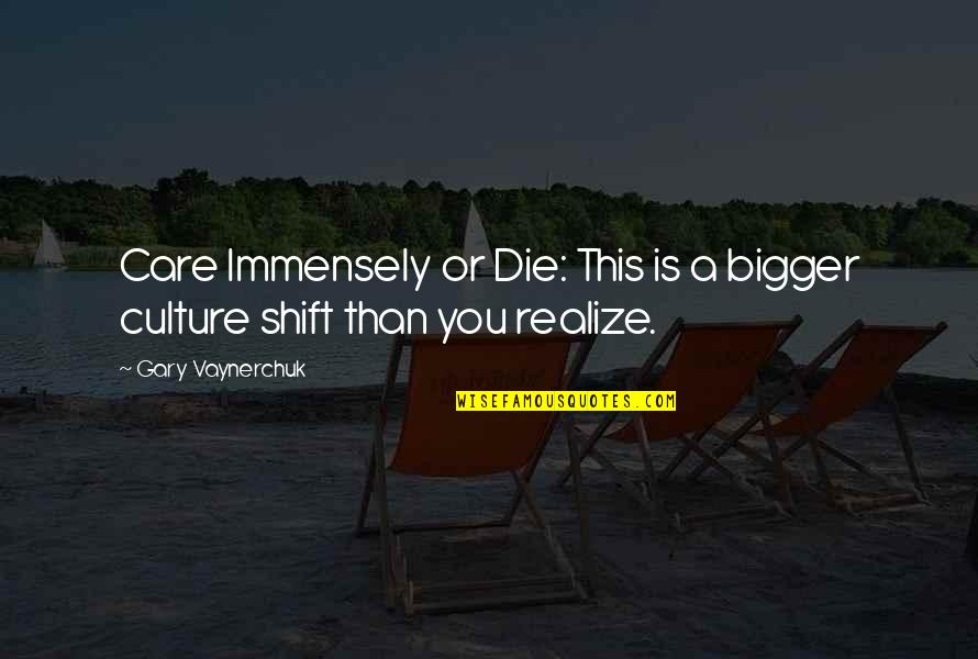 Culture Shift Quotes By Gary Vaynerchuk: Care Immensely or Die: This is a bigger
