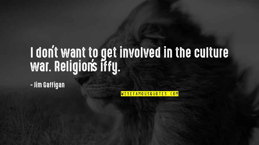 Culture War Quotes By Jim Gaffigan: I don't want to get involved in the
