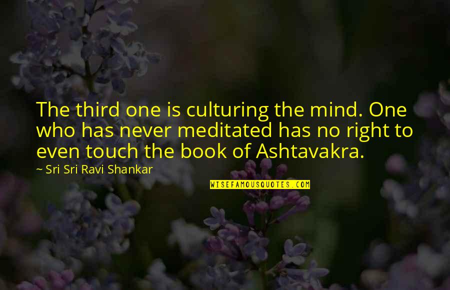 Culturing Quotes By Sri Sri Ravi Shankar: The third one is culturing the mind. One