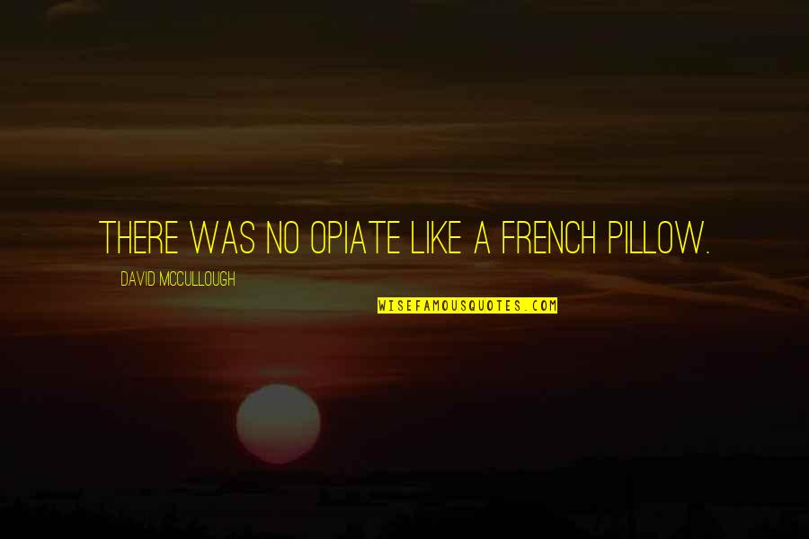 Cundey Aiken Quotes By David McCullough: There was no opiate like a French pillow.