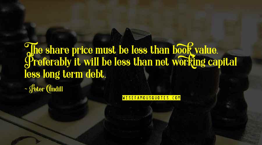 Cundill Book Quotes By Peter Cundill: The share price must be less than book Cundill Book Quotes By Peter Cundill: The share price must be less than book