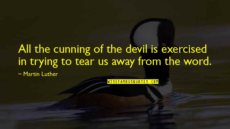 Cunning Quotes By Martin Luther: All the cunning of the devil is exercised