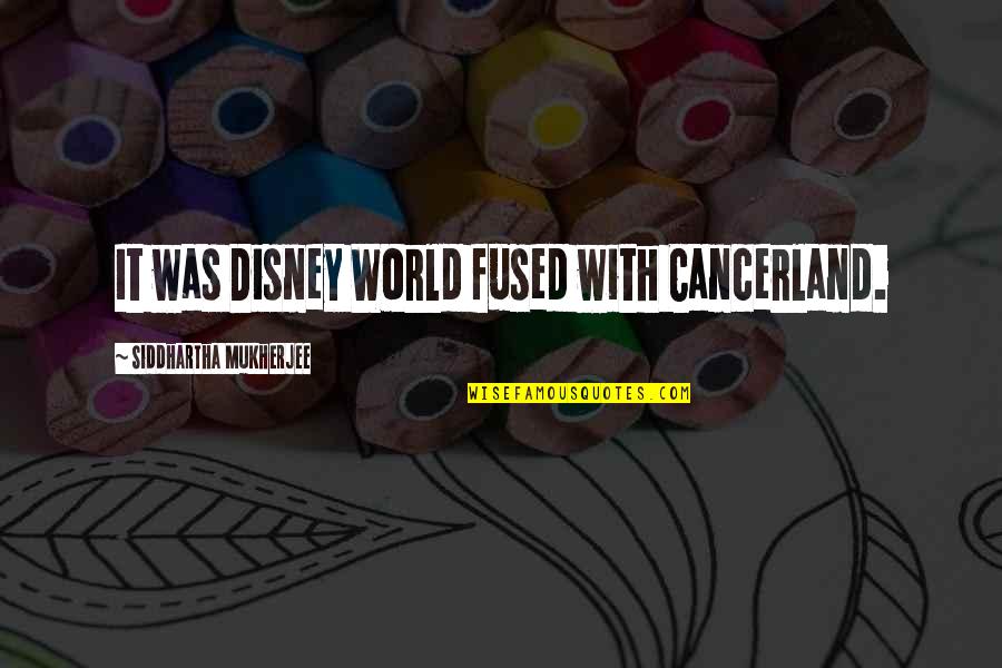 Cupid Struck Quotes By Siddhartha Mukherjee: It was Disney World fused with Cancerland.