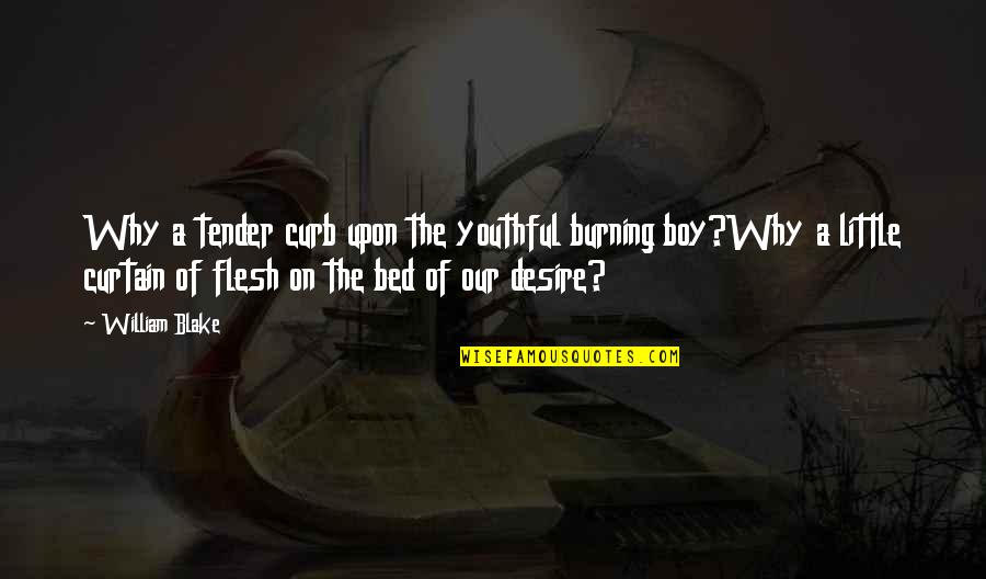 Curb Quotes By William Blake: Why a tender curb upon the youthful burning