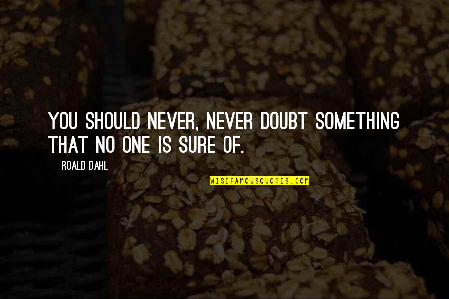 Curcuru Associates Quotes By Roald Dahl: You should never, never doubt something that no