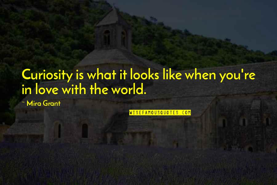 Curiosity And Love Quotes By Mira Grant: Curiosity is what it looks like when you're