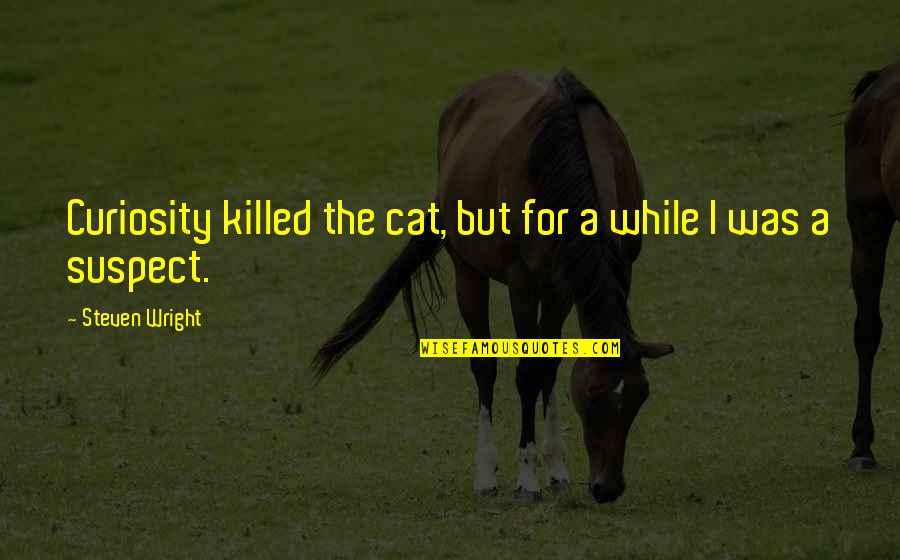 Curiosity Killed The Cat Quotes By Steven Wright: Curiosity killed the cat, but for a while