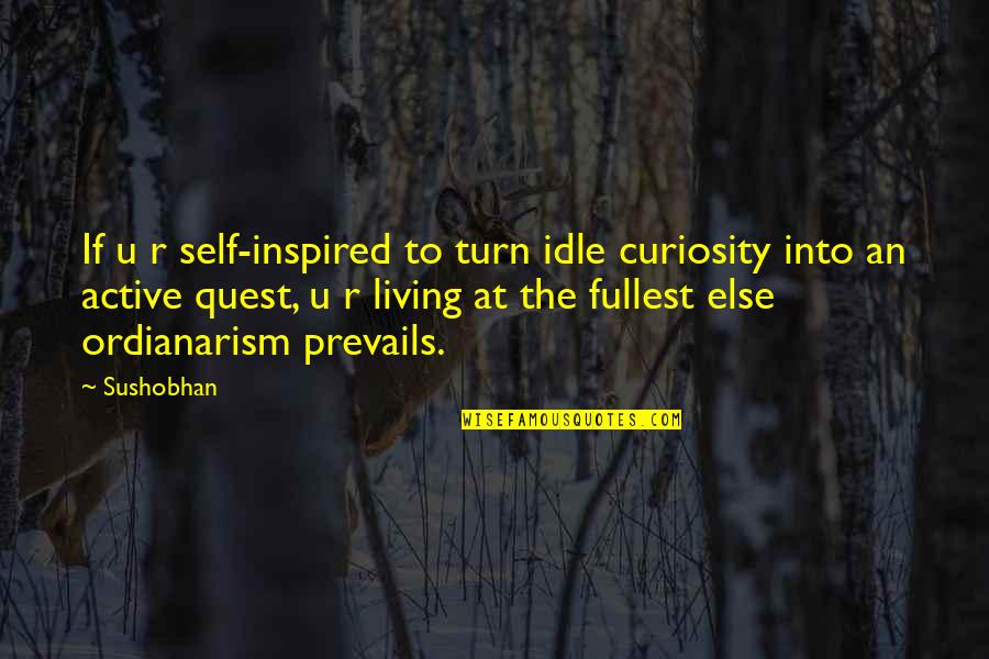 Curiosity Quotes And Quotes By Sushobhan: If u r self-inspired to turn idle curiosity