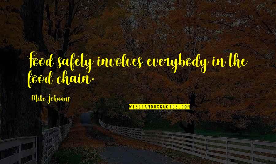 Curiosity To Learn Quotes By Mike Johanns: Food safety involves everybody in the food chain. Curiosity To Learn Quotes By Mike Johanns: Food safety involves everybody in the food chain.