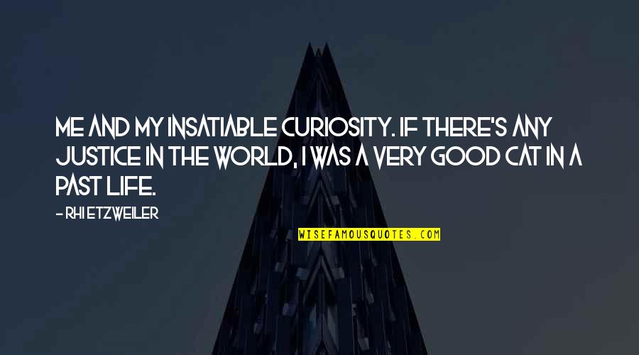 Curiosity's Quotes By Rhi Etzweiler: Me and my insatiable curiosity. If there's any