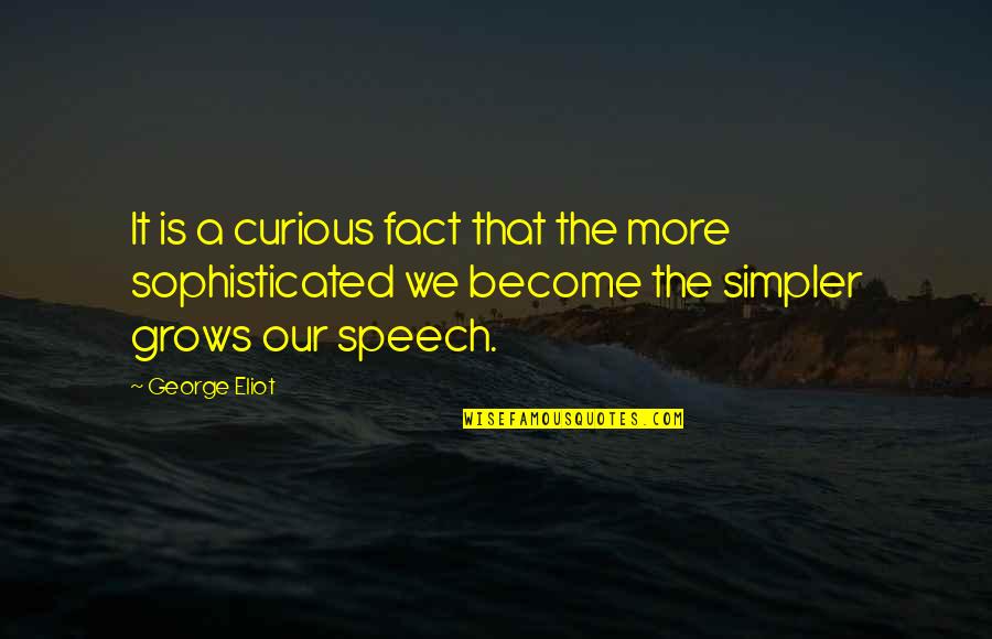 Curious George Quotes By George Eliot: It is a curious fact that the more