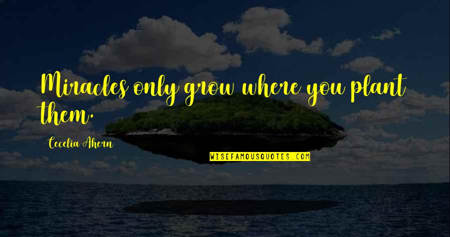 Curl Url Quotes By Cecelia Ahern: Miracles only grow where you plant them.
