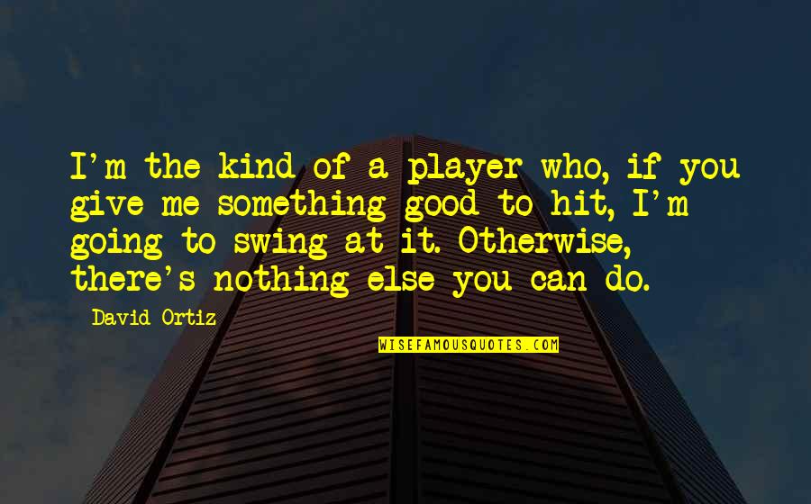 Curley's Wife Flirting Quotes By David Ortiz: I'm the kind of a player who, if