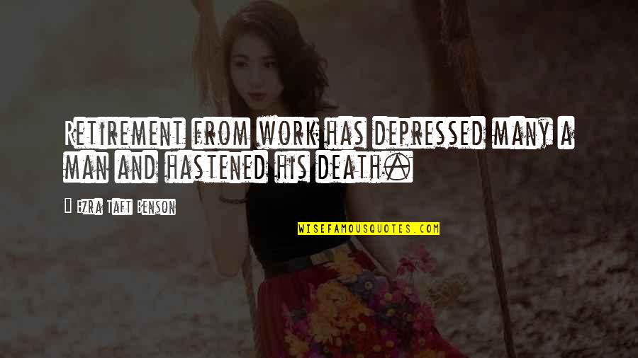 Curly Hair Problems Quotes By Ezra Taft Benson: Retirement from work has depressed many a man Curly Hair Problems Quotes By Ezra Taft Benson: Retirement from work has depressed many a man