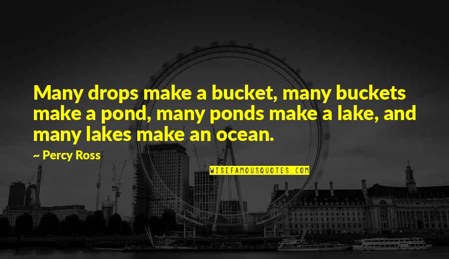Curnow Concert Quotes By Percy Ross: Many drops make a bucket, many buckets make Curnow Concert Quotes By Percy Ross: Many drops make a bucket, many buckets make