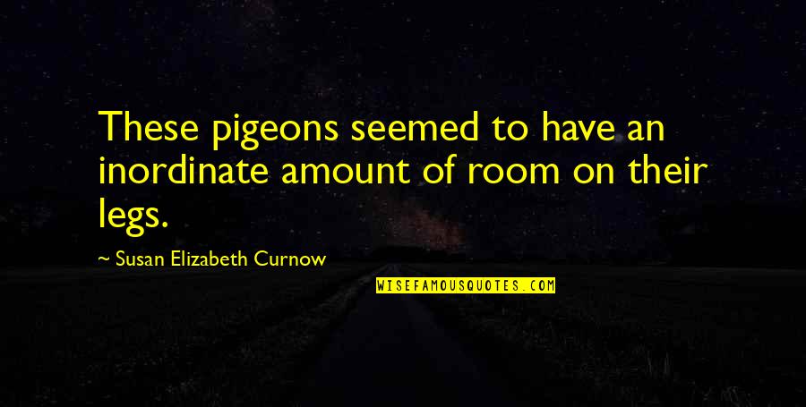 Curnow Quotes By Susan Elizabeth Curnow: These pigeons seemed to have an inordinate amount Curnow Quotes By Susan Elizabeth Curnow: These pigeons seemed to have an inordinate amount