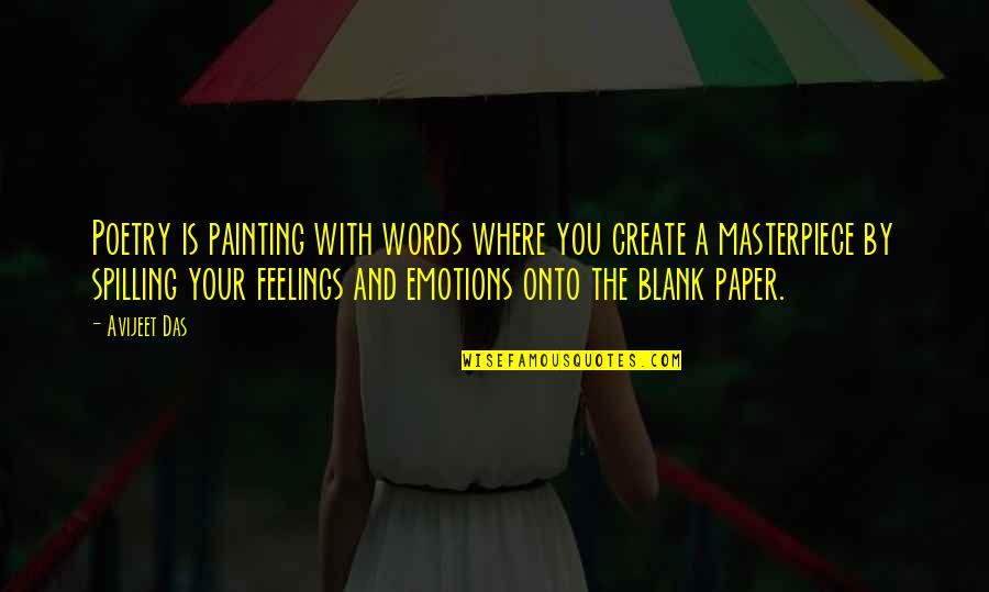 Curr Quotes By Avijeet Das: Poetry is painting with words where you create