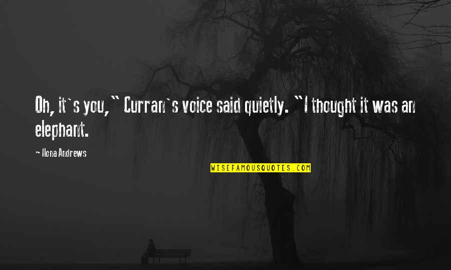 Curran Quotes By Ilona Andrews: Oh, it's you," Curran's voice said quietly. "I