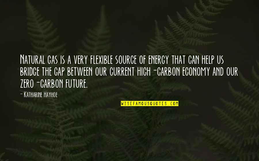 Current Economy Quotes By Katharine Hayhoe: Natural gas is a very flexible source of