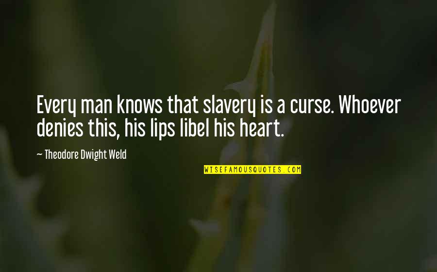 Curse Man Quotes By Theodore Dwight Weld: Every man knows that slavery is a curse. Curse Man Quotes By Theodore Dwight Weld: Every man knows that slavery is a curse.