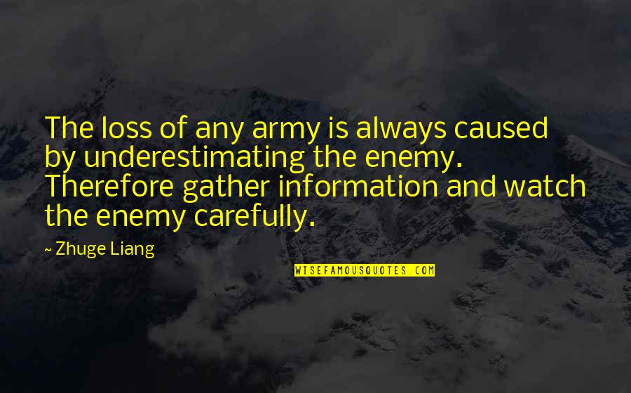 Cursin Quotes By Zhuge Liang: The loss of any army is always caused