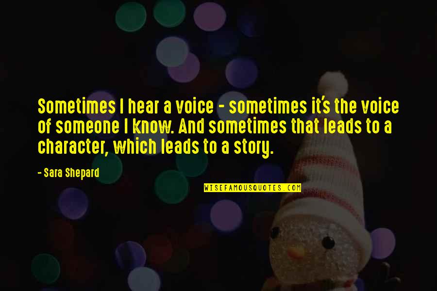 Cursing Picture Quotes By Sara Shepard: Sometimes I hear a voice - sometimes it's