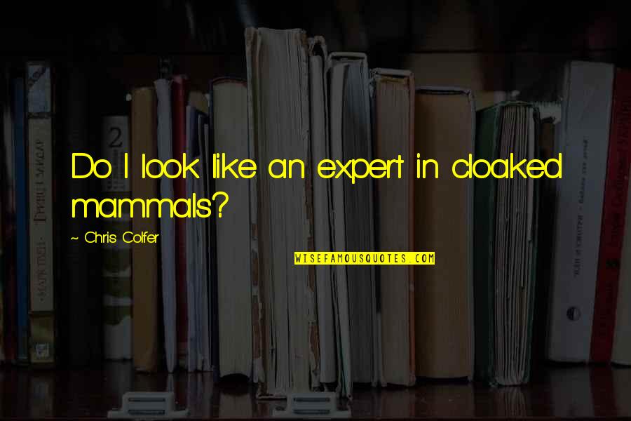 Curta Quotes By Chris Colfer: Do I look like an expert in cloaked