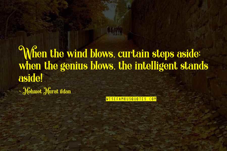 Curtain Quotes By Mehmet Murat Ildan: When the wind blows, curtain steps aside; when
