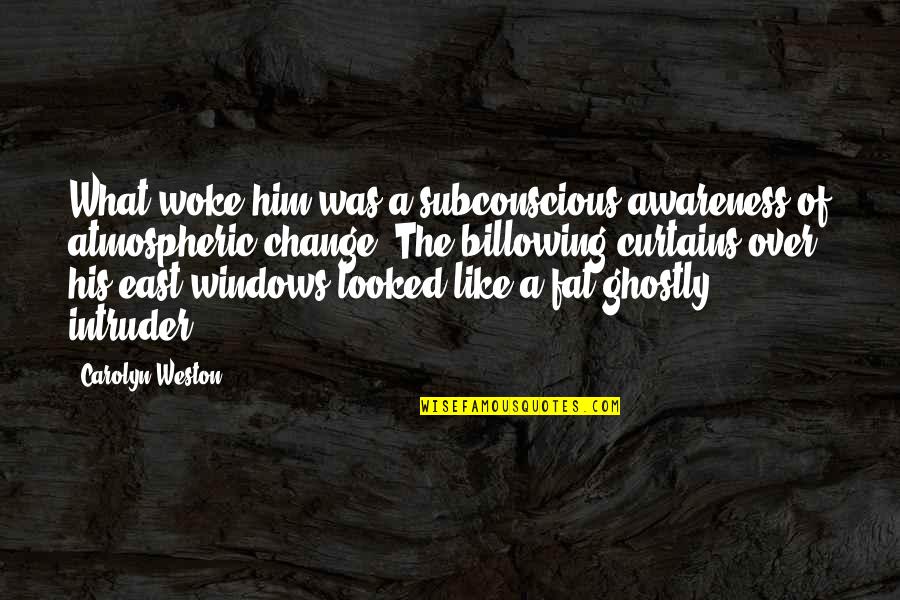 Curtains Quotes By Carolyn Weston: What woke him was a subconscious awareness of
