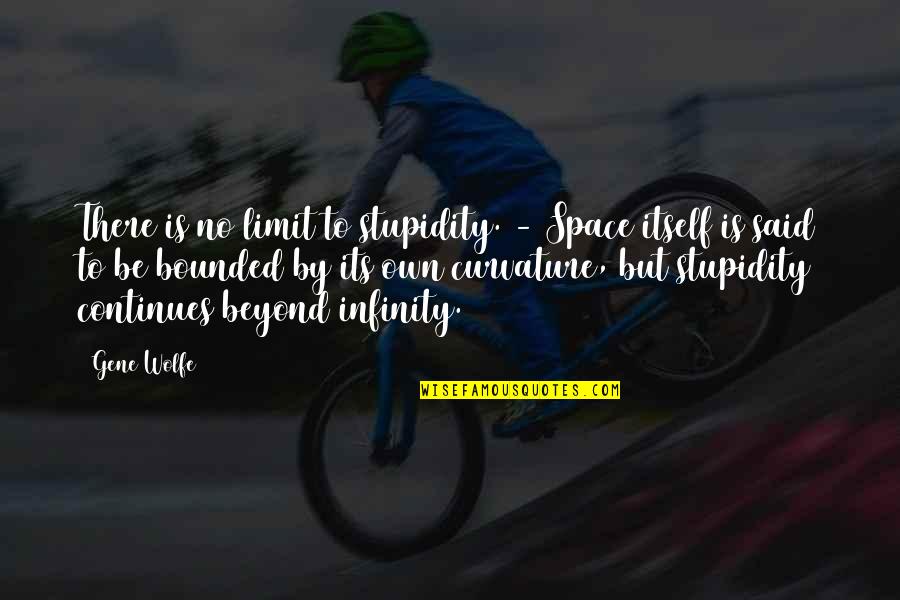 Curvature Quotes By Gene Wolfe: There is no limit to stupidity. - Space Curvature Quotes By Gene Wolfe: There is no limit to stupidity. - Space