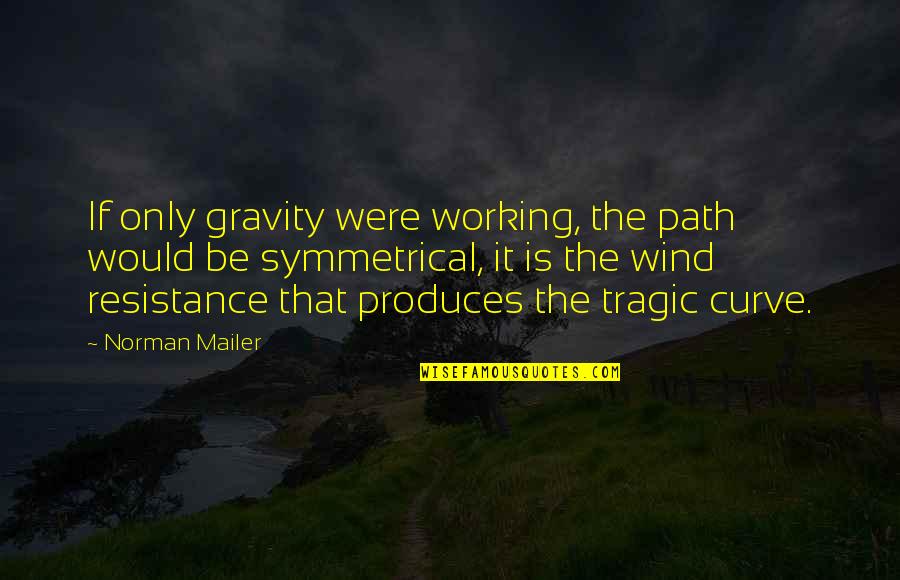 Curve Quotes By Norman Mailer: If only gravity were working, the path would