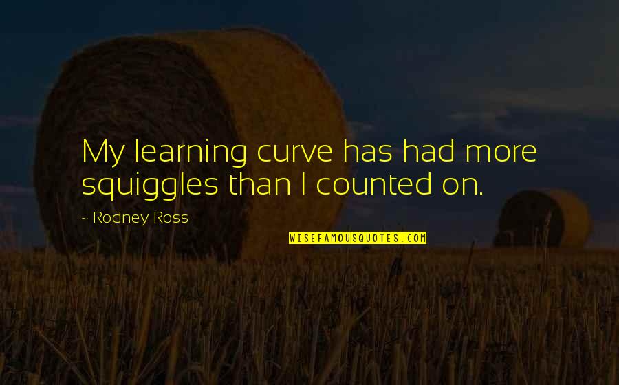 Curve Quotes By Rodney Ross: My learning curve has had more squiggles than