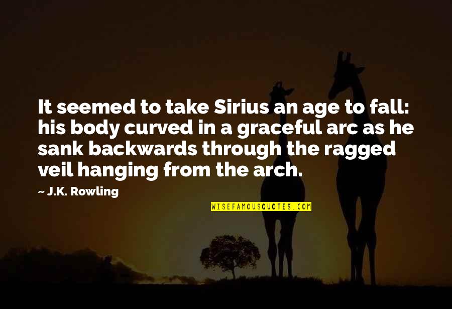 Curved Quotes By J.K. Rowling: It seemed to take Sirius an age to