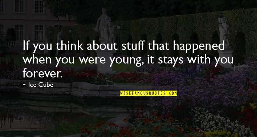 Curving Dudes Quotes By Ice Cube: If you think about stuff that happened when