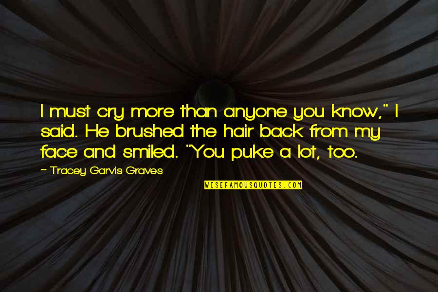 Curvos Wimbledon Quotes By Tracey Garvis-Graves: I must cry more than anyone you know," Curvos Wimbledon Quotes By Tracey Garvis-Graves: I must cry more than anyone you know,"