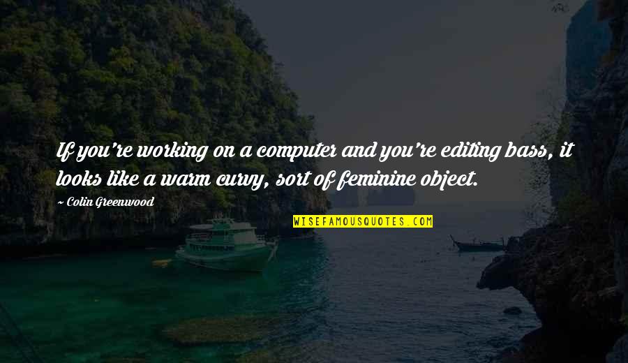 Curvy Quotes By Colin Greenwood: If you're working on a computer and you're Curvy Quotes By Colin Greenwood: If you're working on a computer and you're