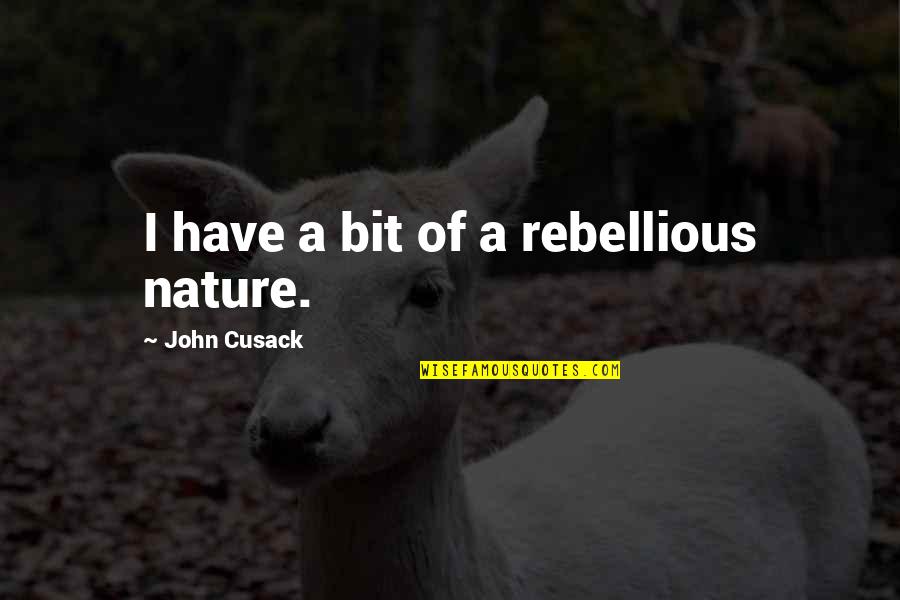 Cusack Quotes By John Cusack: I have a bit of a rebellious nature.