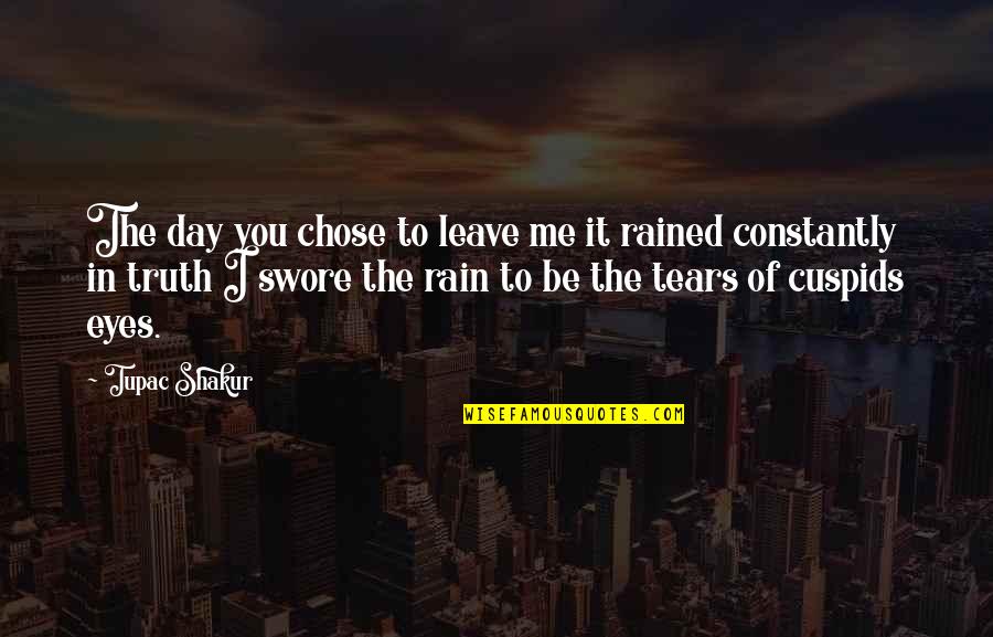 Cuspids Inc Quotes By Tupac Shakur: The day you chose to leave me it