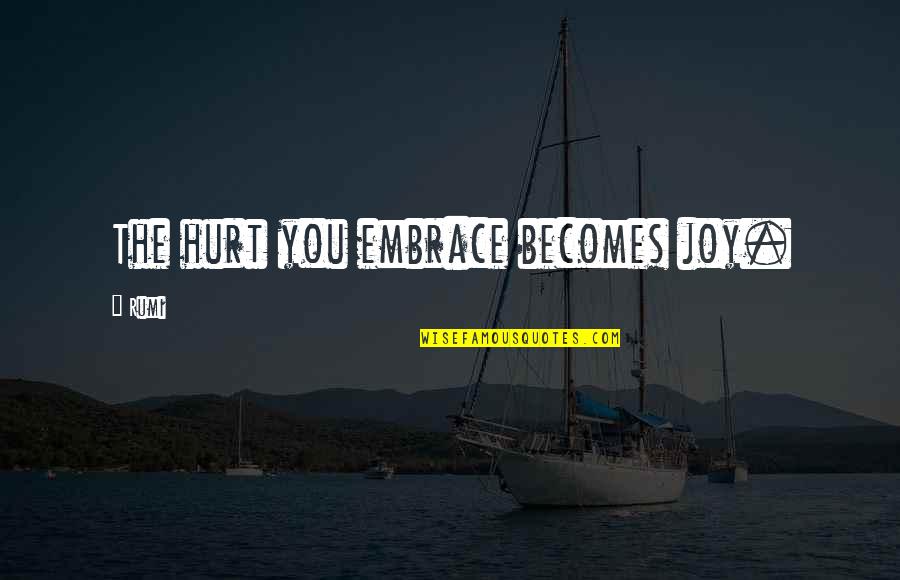 Cuss Words Quotes By Rumi: The hurt you embrace becomes joy.