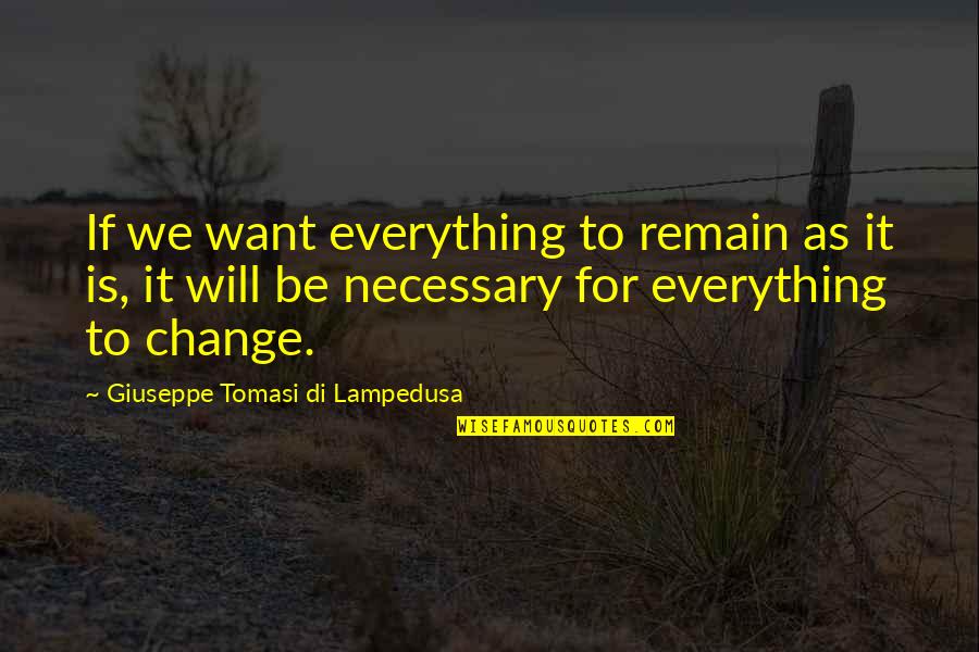 Custom Vinyl Wall Art Quotes By Giuseppe Tomasi Di Lampedusa: If we want everything to remain as it