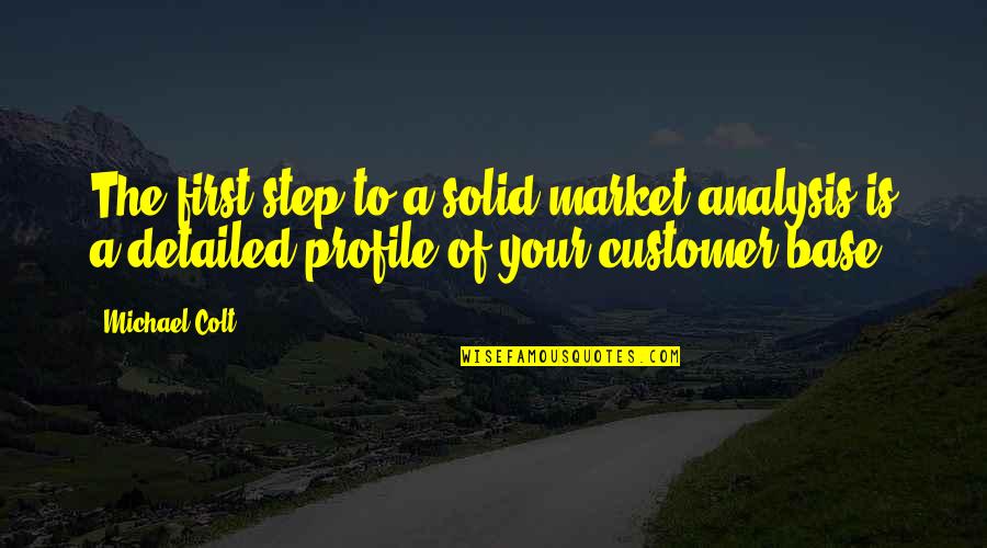 Customer Is First Quotes By Michael Colt: The first step to a solid market analysis