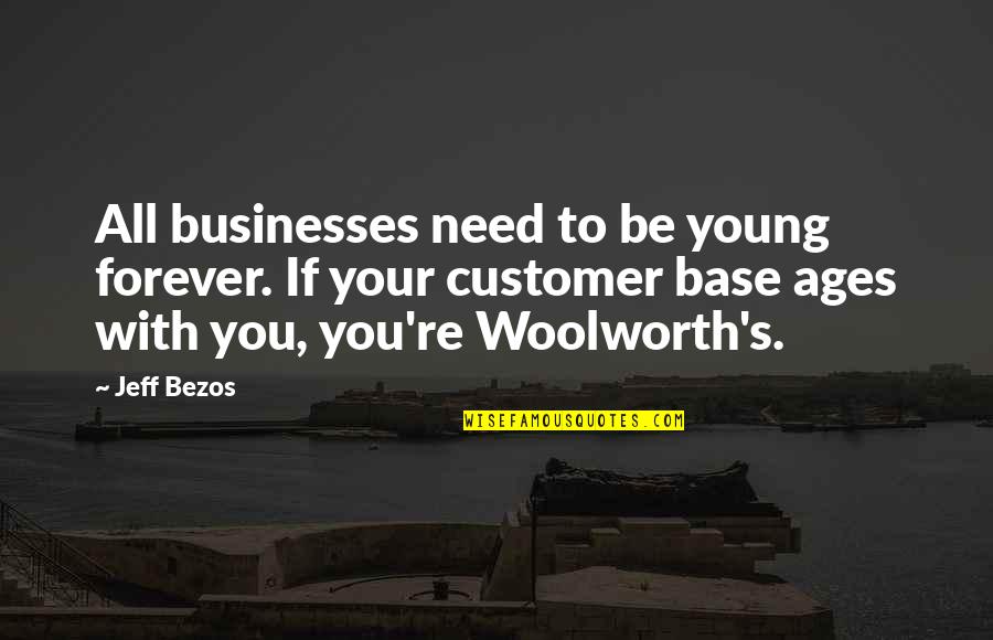 Customer Quotes By Jeff Bezos: All businesses need to be young forever. If