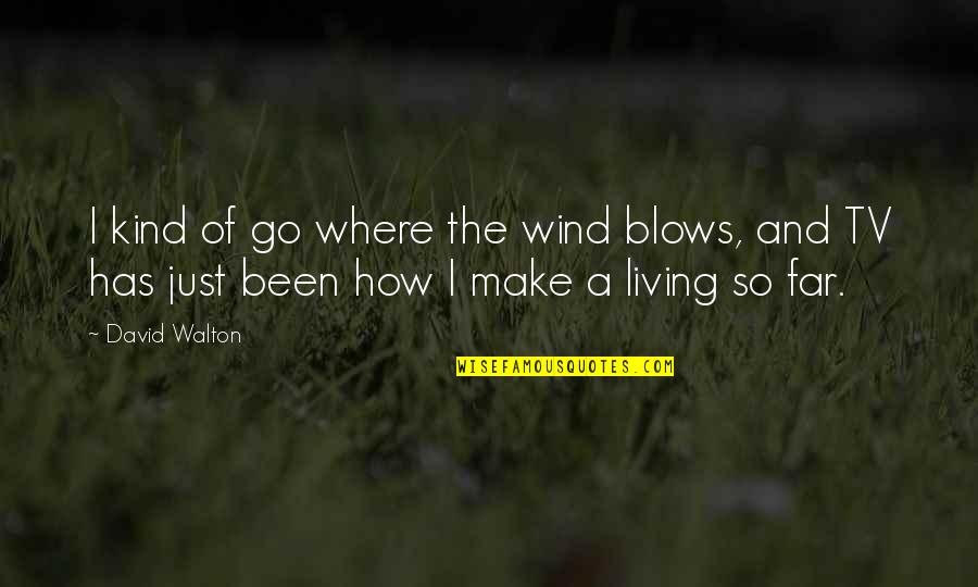Customisation Quotes By David Walton: I kind of go where the wind blows,