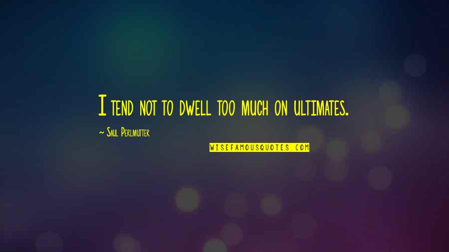 Cutamoto Quotes By Saul Perlmutter: I tend not to dwell too much on