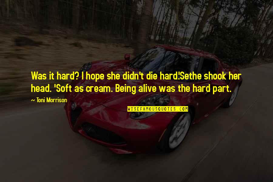 Cutanea Tarda Quotes By Toni Morrison: Was it hard? I hope she didn't die Cutanea Tarda Quotes By Toni Morrison: Was it hard? I hope she didn't die