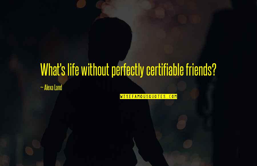 Cute Afrikaans Quotes By Alexa Land: What's life without perfectly certifiable friends?