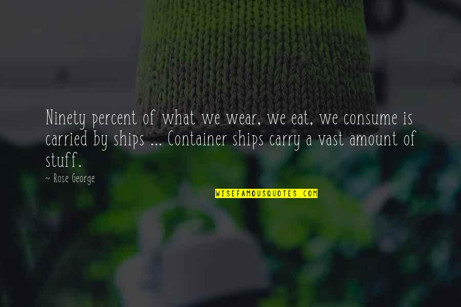 Cute Anchor Love Quotes By Rose George: Ninety percent of what we wear, we eat,