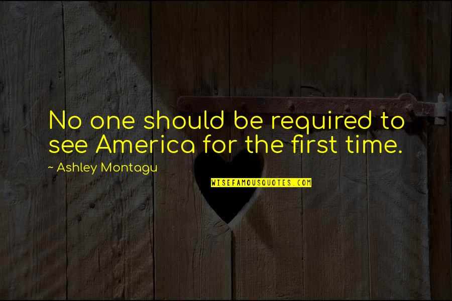 Cute Arcade Quotes By Ashley Montagu: No one should be required to see America Cute Arcade Quotes By Ashley Montagu: No one should be required to see America